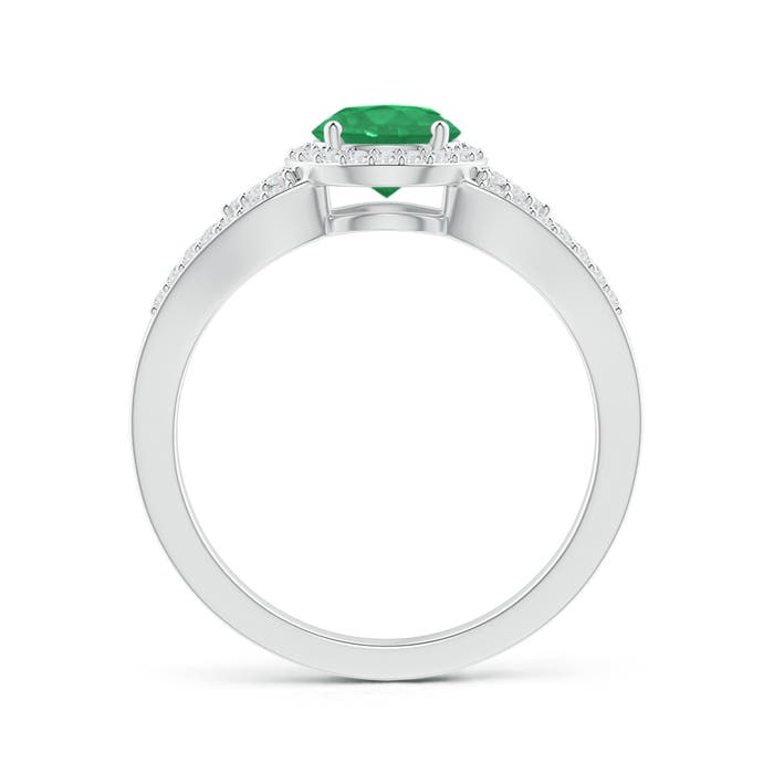 A - Emerald / 1.05 CT / 14 KT White Gold