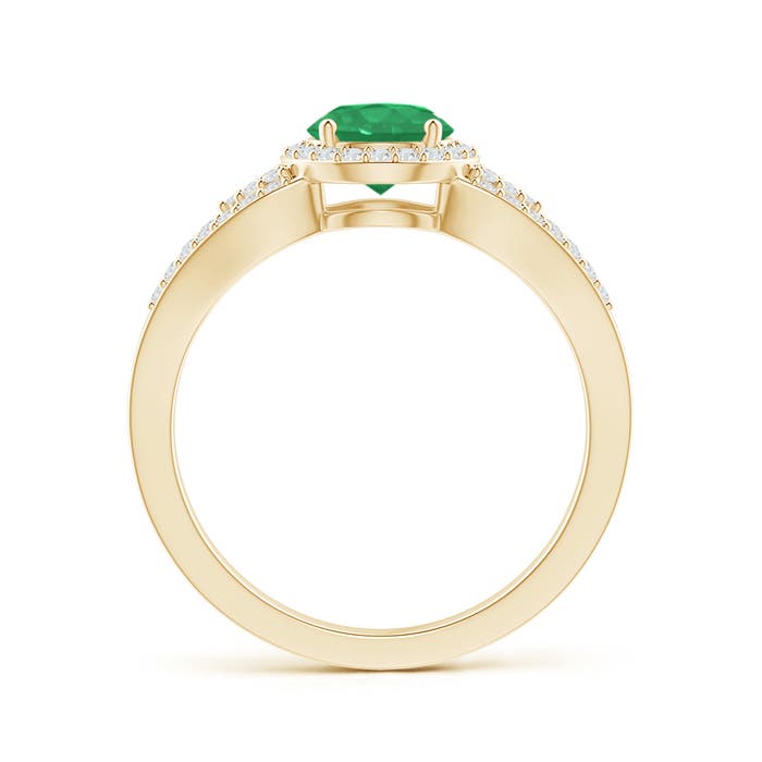 A - Emerald / 1.05 CT / 14 KT Yellow Gold