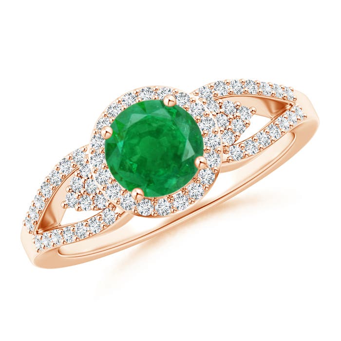 AA - Emerald / 1.05 CT / 14 KT Rose Gold