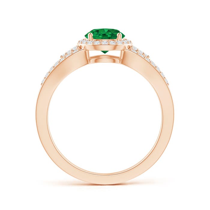 AAA - Emerald / 1.05 CT / 14 KT Rose Gold