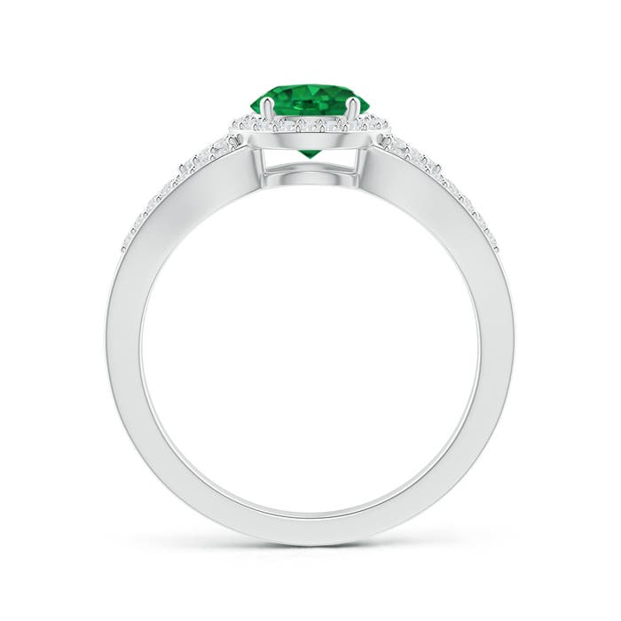 AAA - Emerald / 1.05 CT / 14 KT White Gold