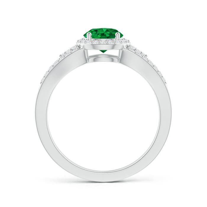 AAAA - Emerald / 1.05 CT / 14 KT White Gold