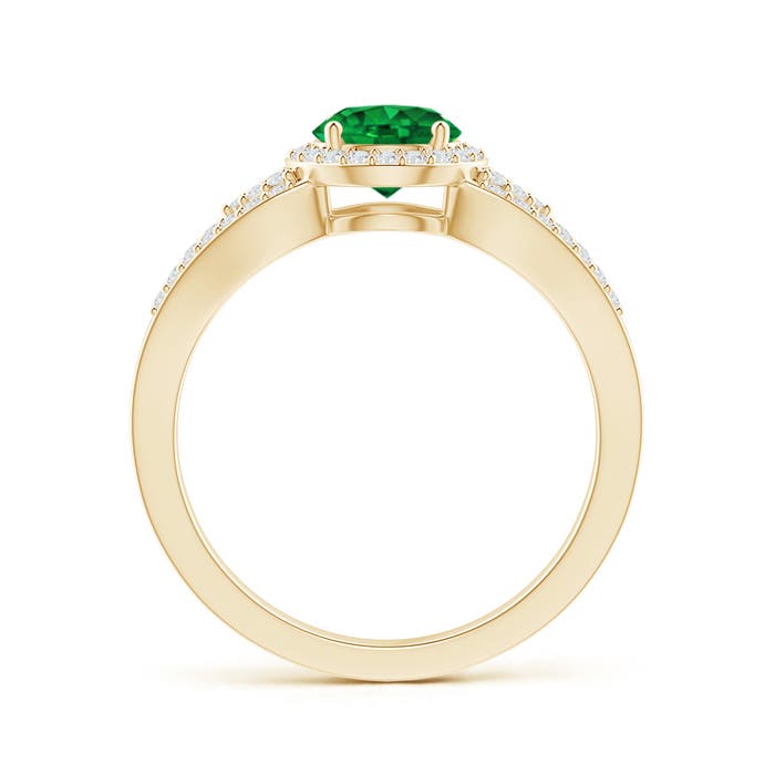 AAAA - Emerald / 1.05 CT / 14 KT Yellow Gold