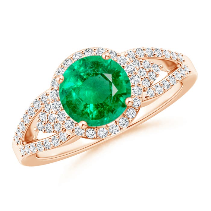 AAA - Emerald / 1.51 CT / 14 KT Rose Gold