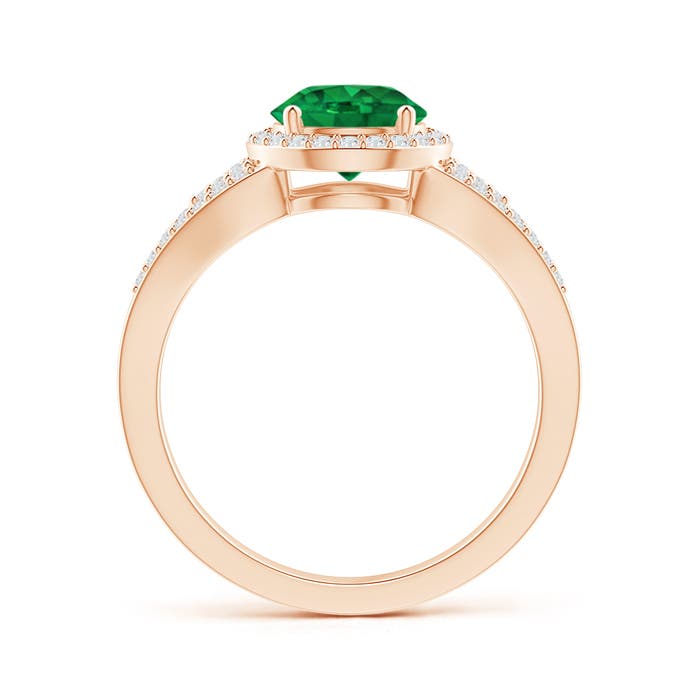 AAA - Emerald / 1.51 CT / 14 KT Rose Gold