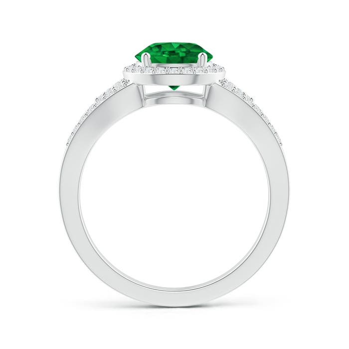 AAAA - Emerald / 1.51 CT / 14 KT White Gold