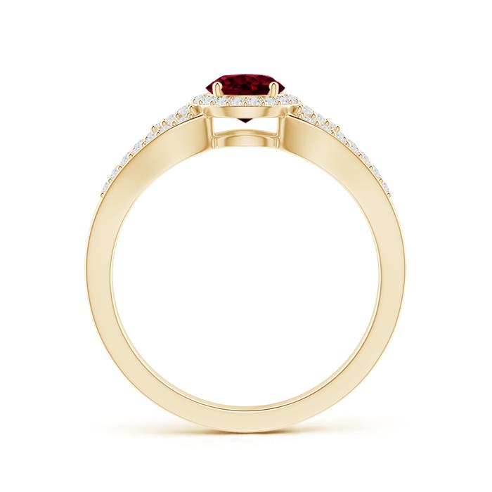 A - Garnet / 0.89 CT / 14 KT Yellow Gold