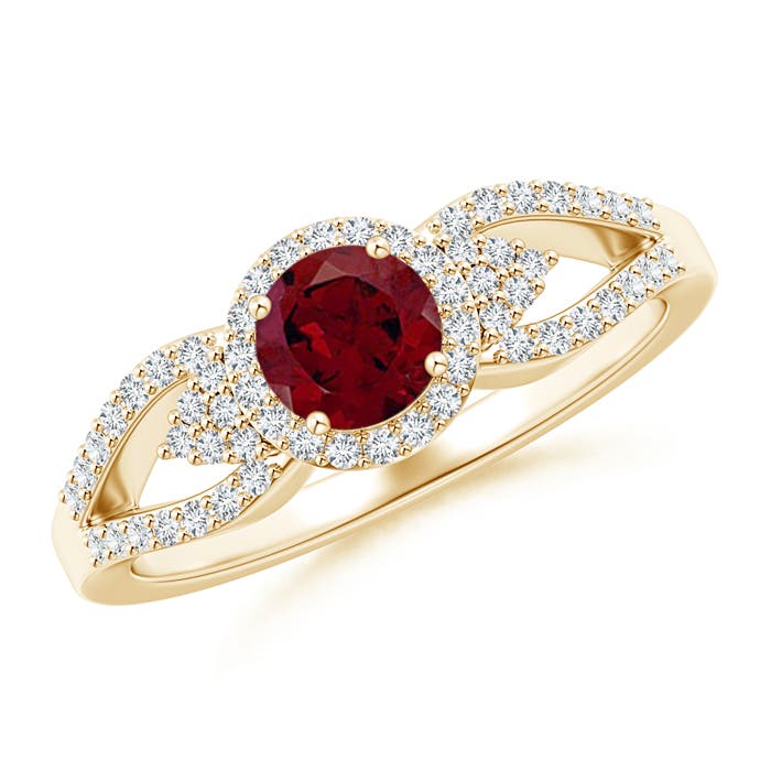 AA - Garnet / 0.89 CT / 14 KT Yellow Gold