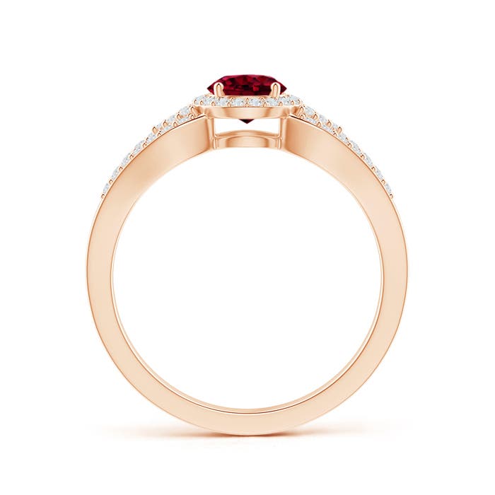 AAA - Garnet / 0.89 CT / 14 KT Rose Gold