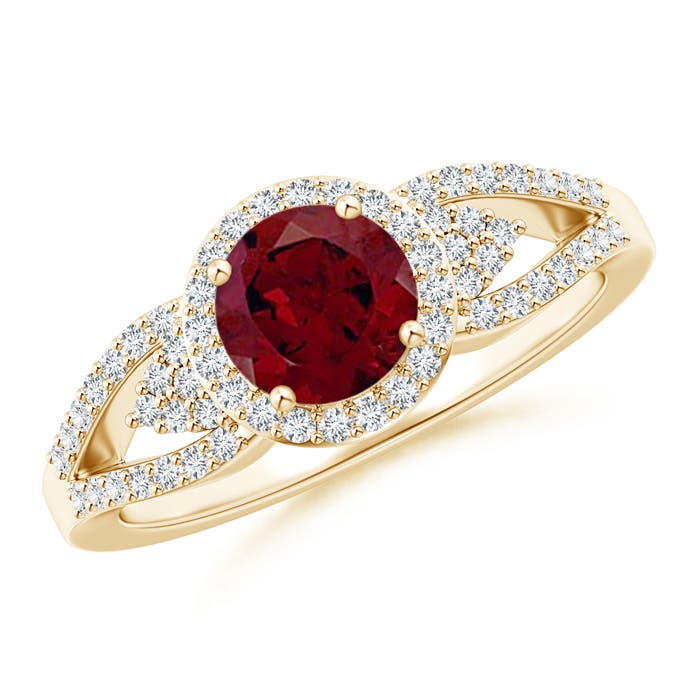 AA - Garnet / 1.3 CT / 14 KT Yellow Gold