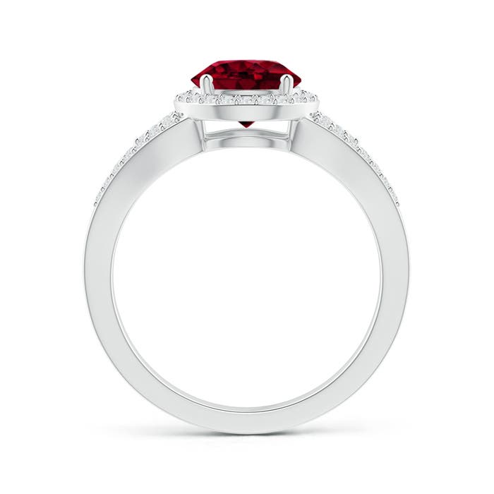 AA - Garnet / 1.81 CT / 14 KT White Gold