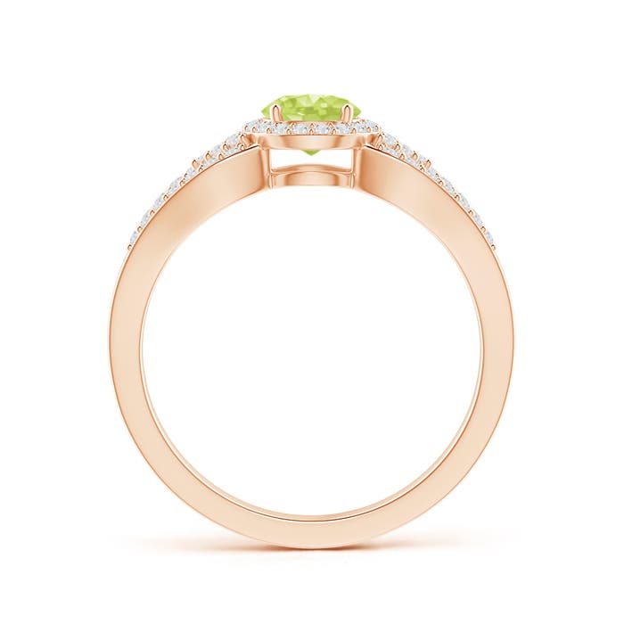 A - Peridot / 0.84 CT / 14 KT Rose Gold