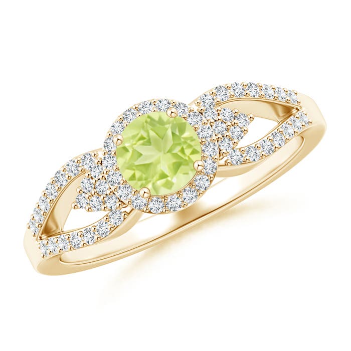 A - Peridot / 0.84 CT / 14 KT Yellow Gold