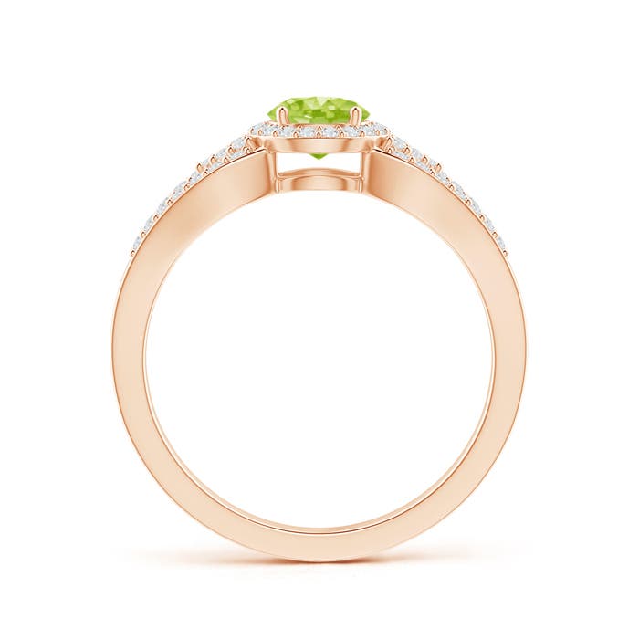 AA - Peridot / 0.84 CT / 14 KT Rose Gold