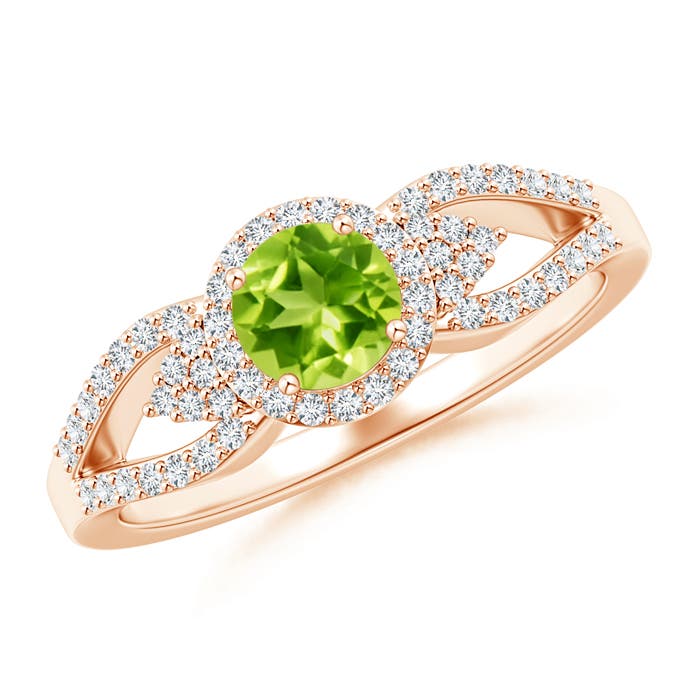 AAA - Peridot / 0.84 CT / 14 KT Rose Gold