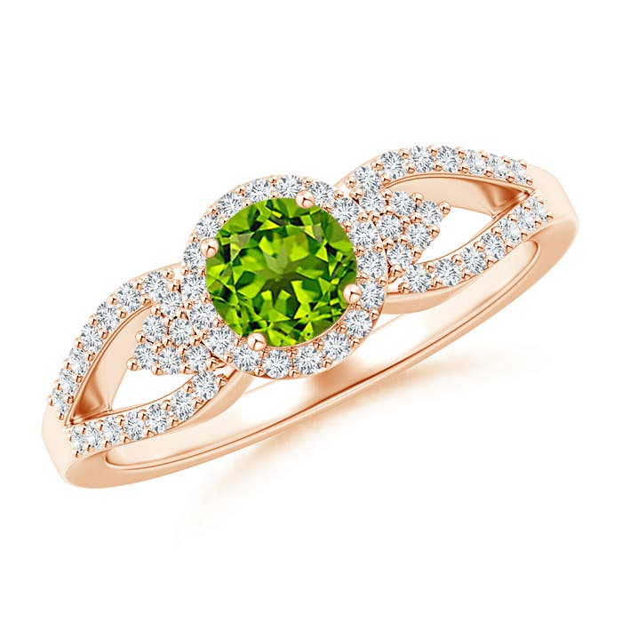 AAAA - Peridot / 0.84 CT / 14 KT Rose Gold