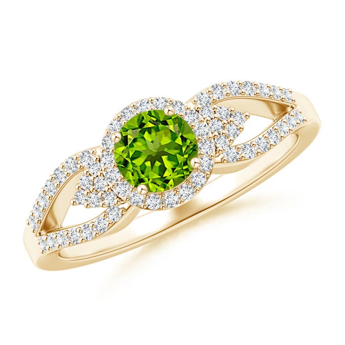 AAAA - Peridot / 0.84 CT / 14 KT Yellow Gold