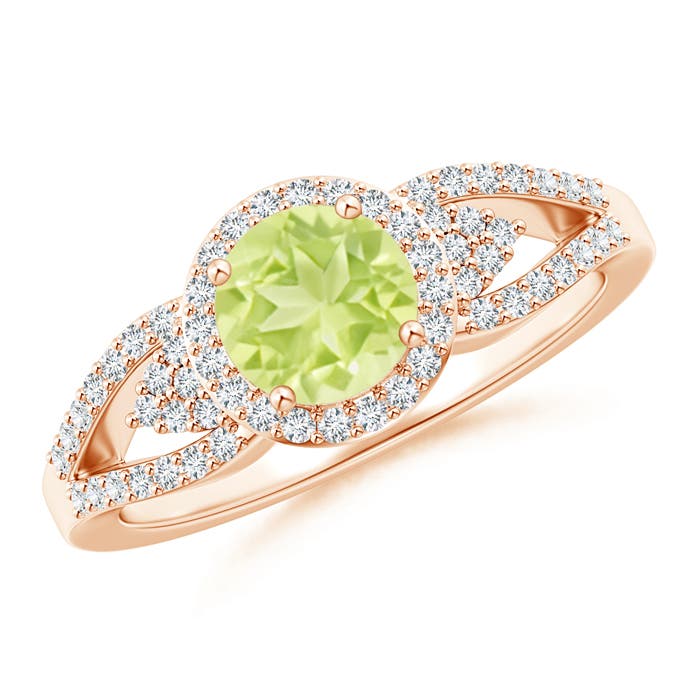 A - Peridot / 1.25 CT / 14 KT Rose Gold