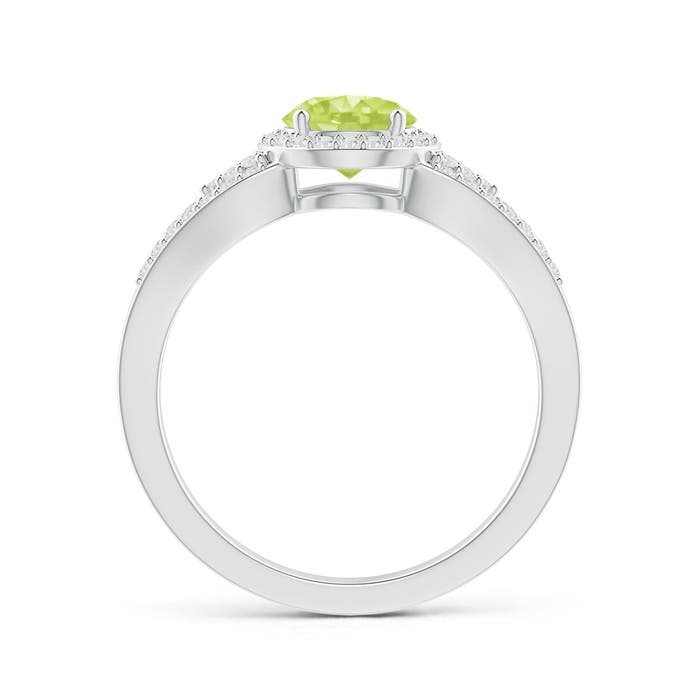 A - Peridot / 1.25 CT / 14 KT White Gold