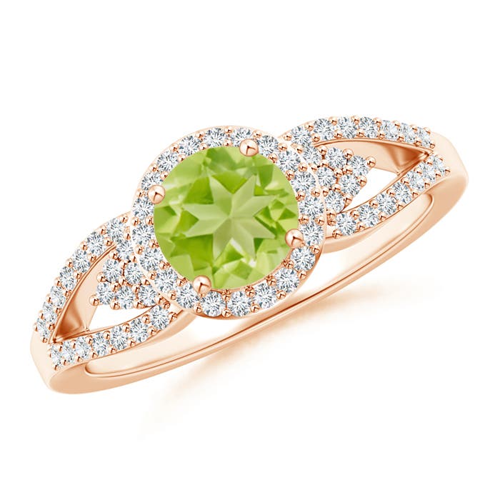 AA - Peridot / 1.25 CT / 14 KT Rose Gold