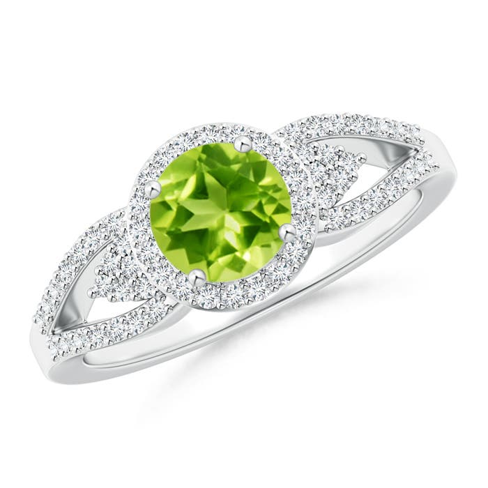 AAA - Peridot / 1.25 CT / 14 KT White Gold