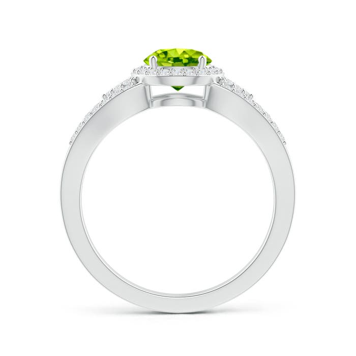 AAA - Peridot / 1.25 CT / 14 KT White Gold