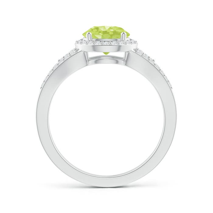 A - Peridot / 1.71 CT / 14 KT White Gold