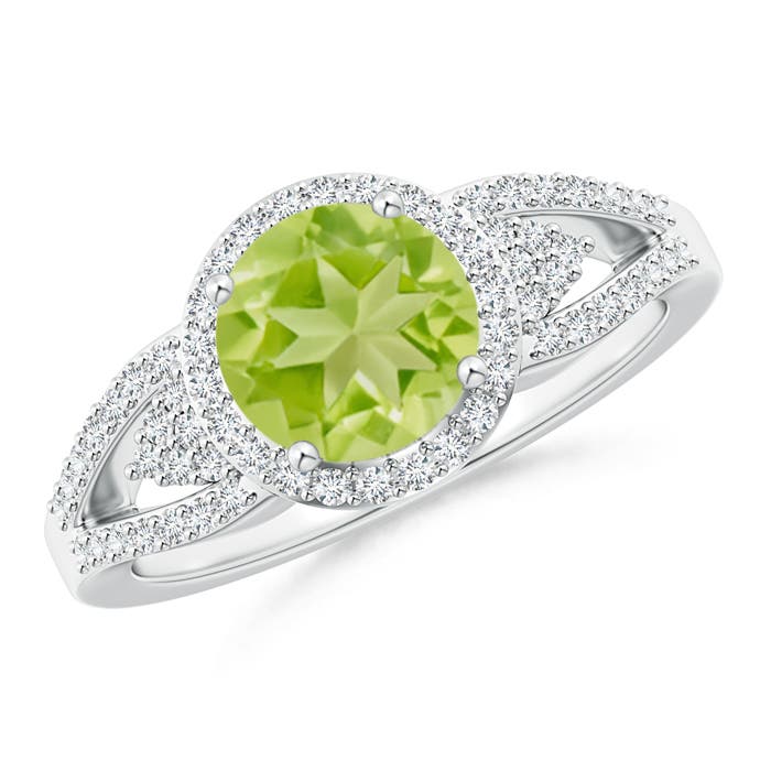 AA - Peridot / 1.71 CT / 14 KT White Gold