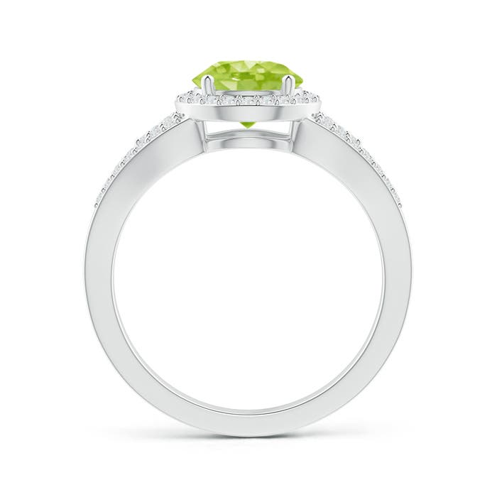 AA - Peridot / 1.71 CT / 14 KT White Gold