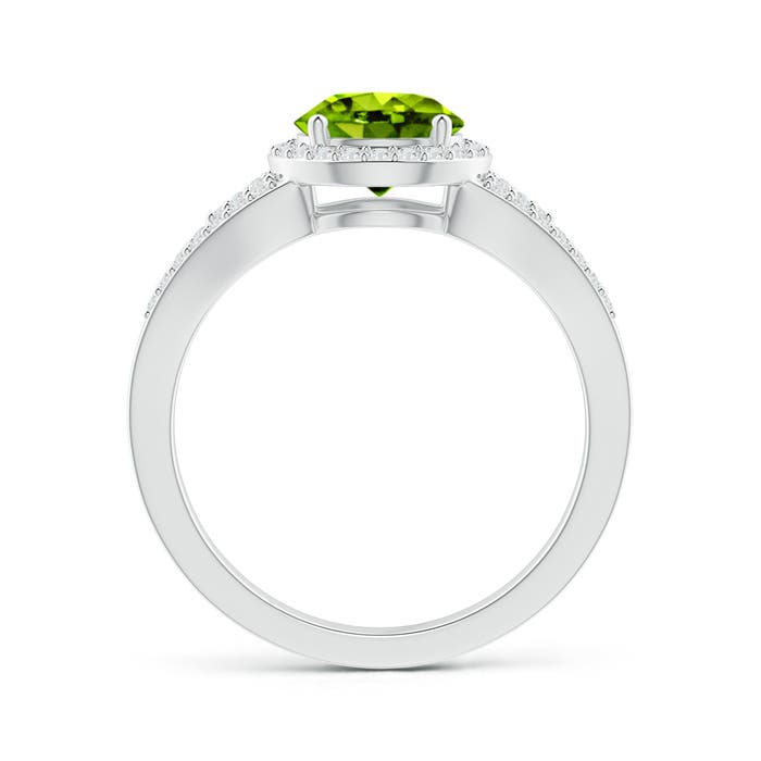 AAAA - Peridot / 1.71 CT / 14 KT White Gold