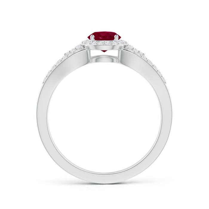 A - Ruby / 0.89 CT / 14 KT White Gold