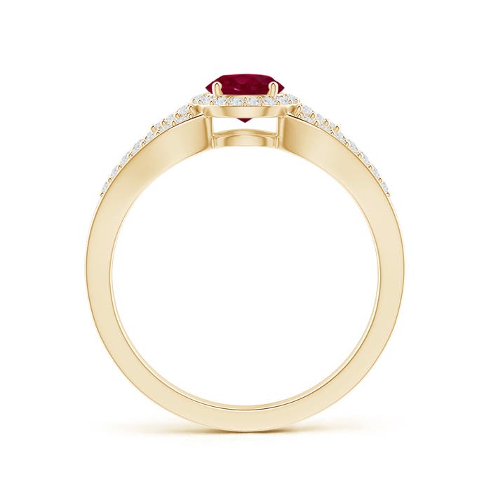 A - Ruby / 0.89 CT / 14 KT Yellow Gold