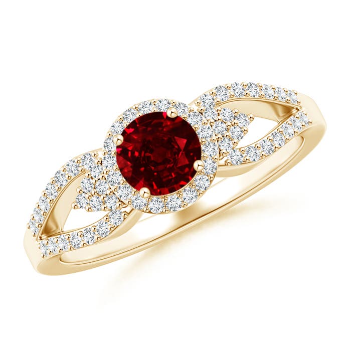 AAAA - Ruby / 0.89 CT / 14 KT Yellow Gold