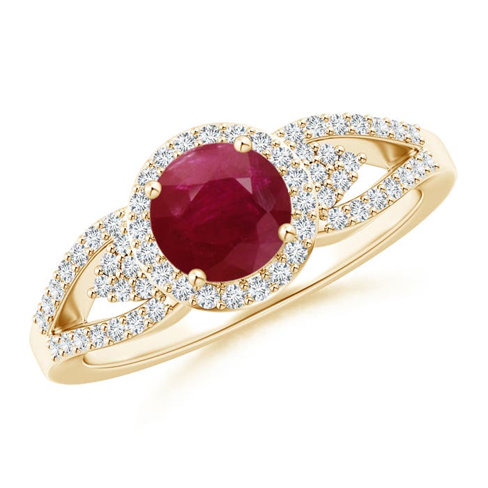 A - Ruby / 1.3 CT / 14 KT Yellow Gold