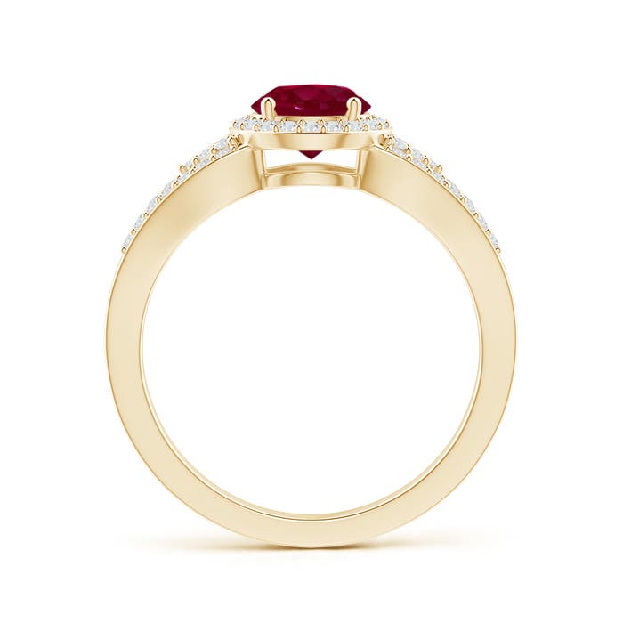 A - Ruby / 1.3 CT / 14 KT Yellow Gold