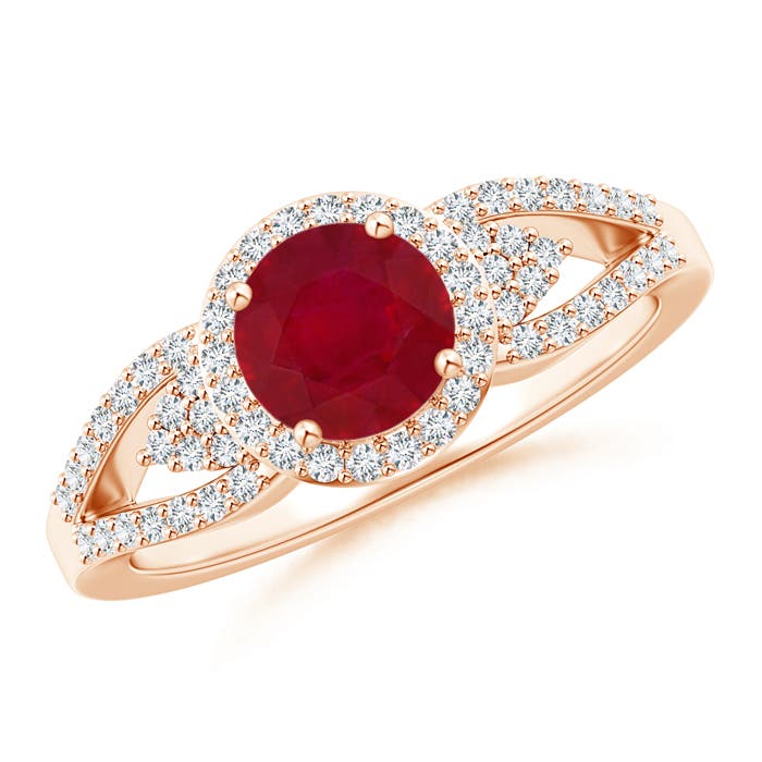 AA - Ruby / 1.3 CT / 14 KT Rose Gold