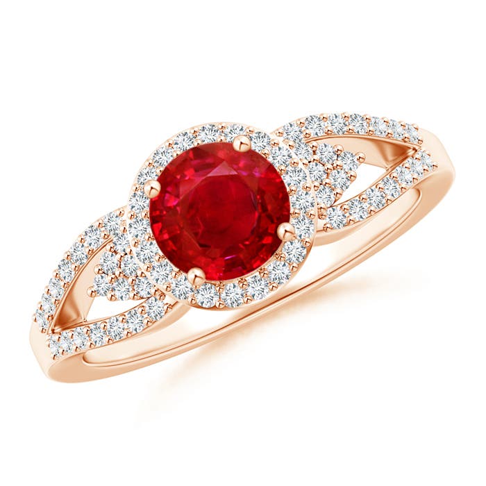 AAA - Ruby / 1.3 CT / 14 KT Rose Gold