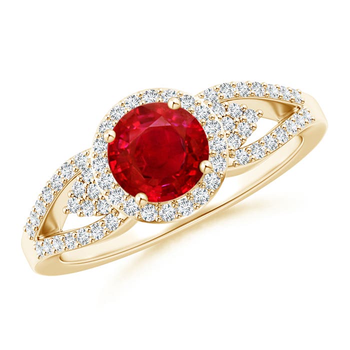 AAA - Ruby / 1.3 CT / 14 KT Yellow Gold