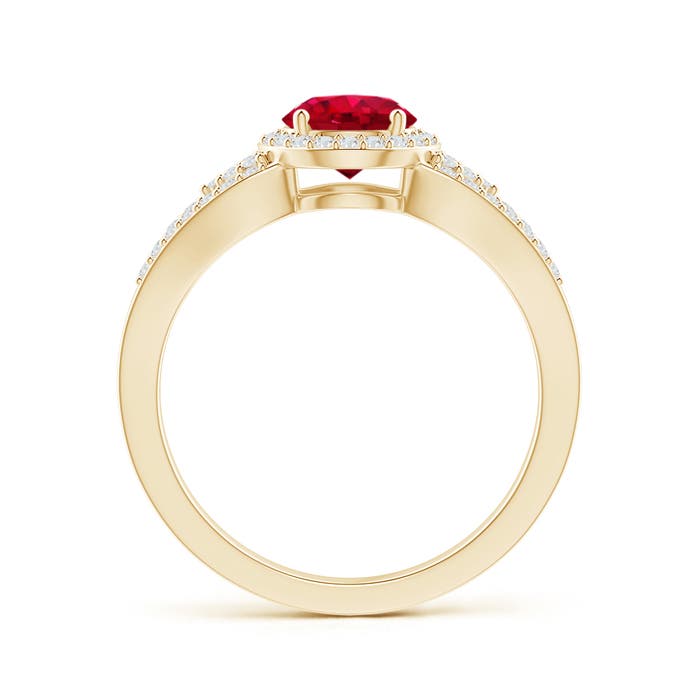 AAA - Ruby / 1.3 CT / 14 KT Yellow Gold