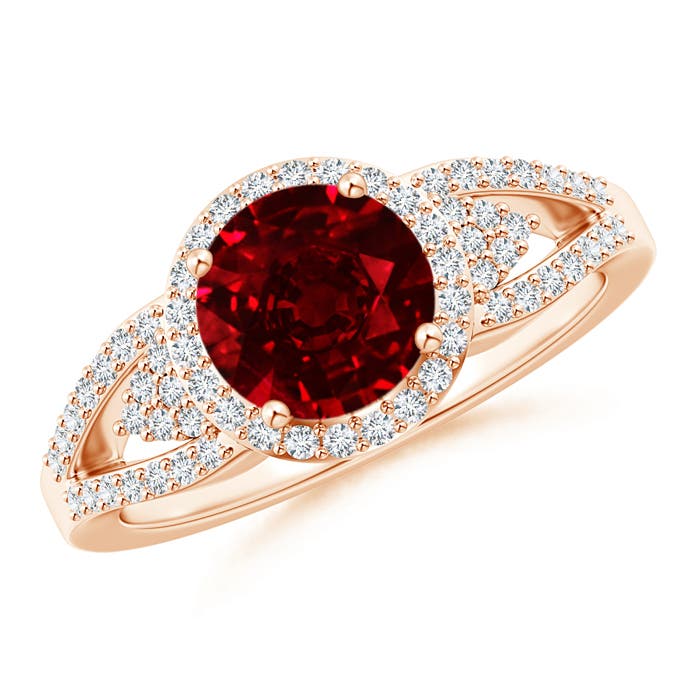 AAAA - Ruby / 1.71 CT / 14 KT Rose Gold