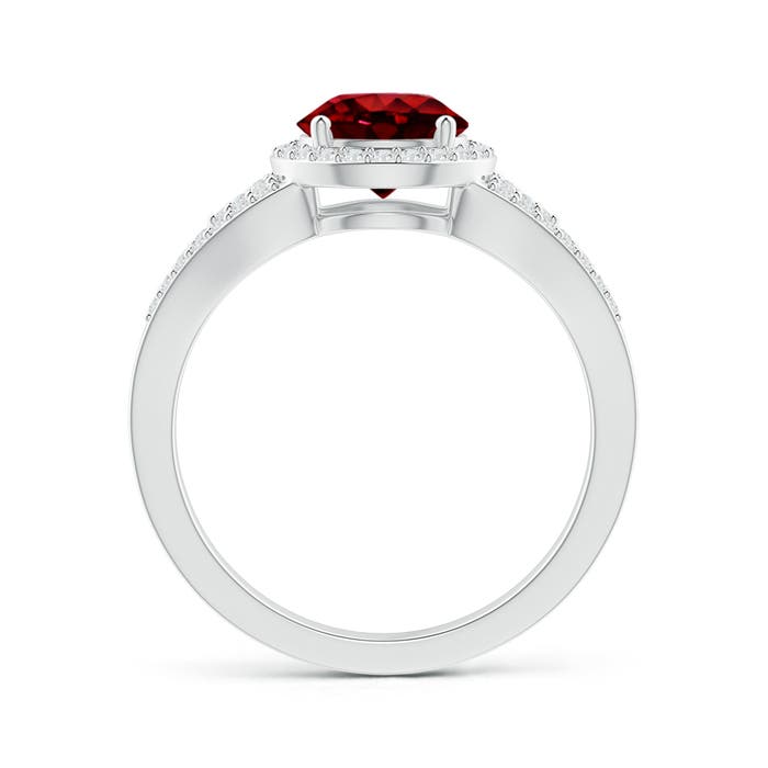 AAAA - Ruby / 1.71 CT / 14 KT White Gold