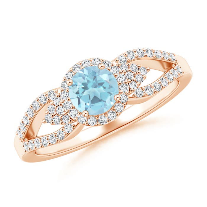 A - Swiss Blue Topaz / 0.89 CT / 14 KT Rose Gold