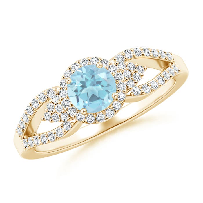 A - Swiss Blue Topaz / 0.89 CT / 14 KT Yellow Gold