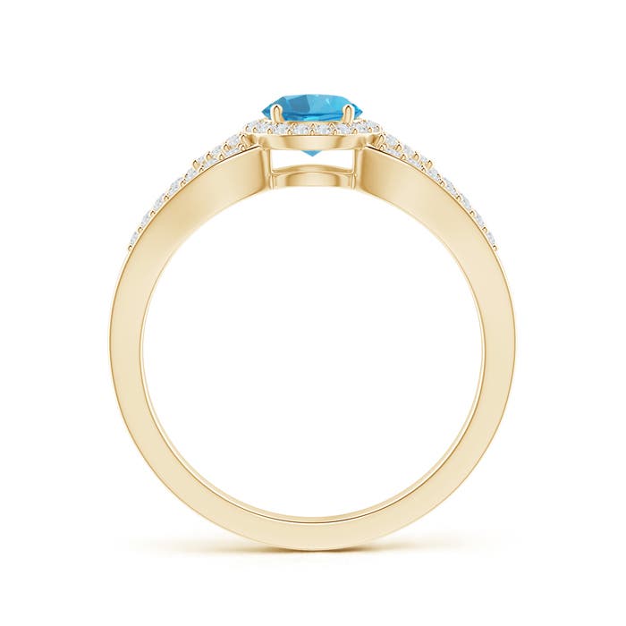 AAA - Swiss Blue Topaz / 0.89 CT / 14 KT Yellow Gold