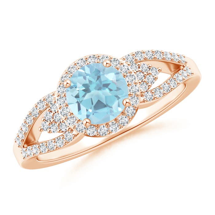 A - Swiss Blue Topaz / 1.25 CT / 14 KT Rose Gold