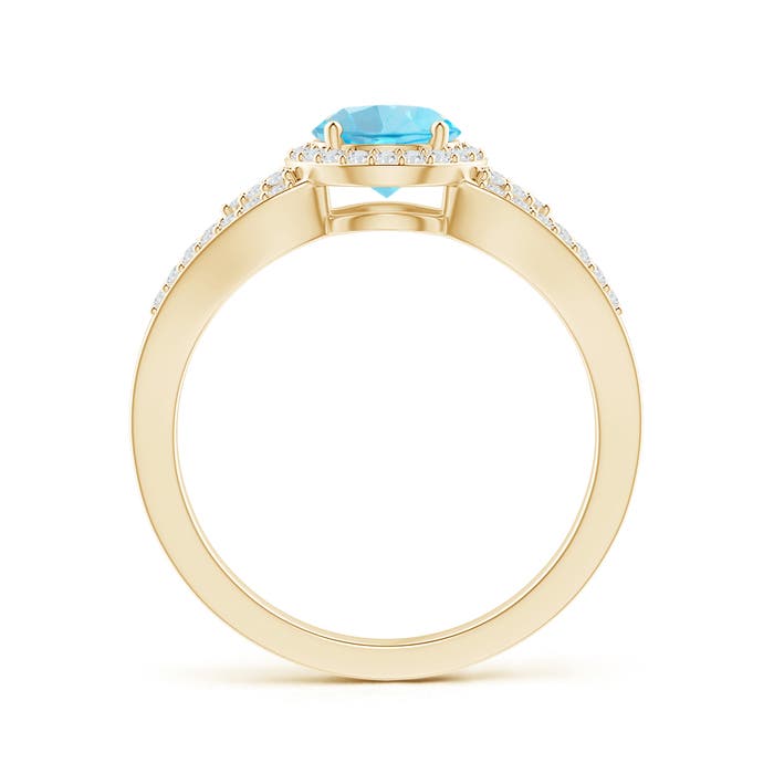 A - Swiss Blue Topaz / 1.25 CT / 14 KT Yellow Gold