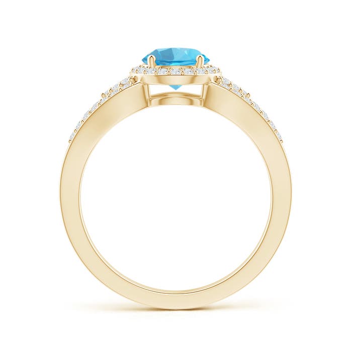 AA - Swiss Blue Topaz / 1.25 CT / 14 KT Yellow Gold