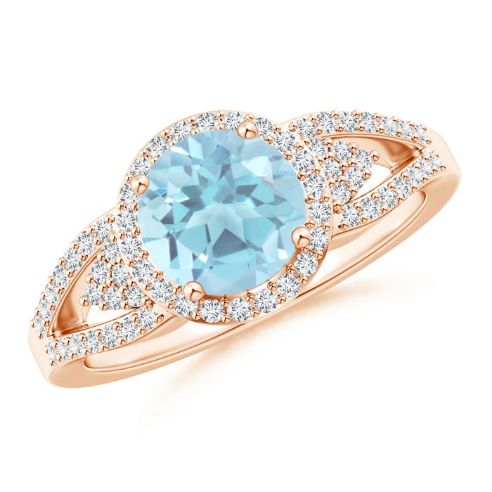 A - Swiss Blue Topaz / 1.86 CT / 14 KT Rose Gold