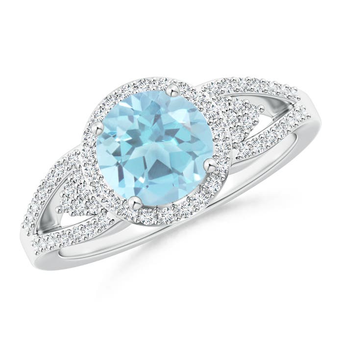 A - Swiss Blue Topaz / 1.86 CT / 14 KT White Gold