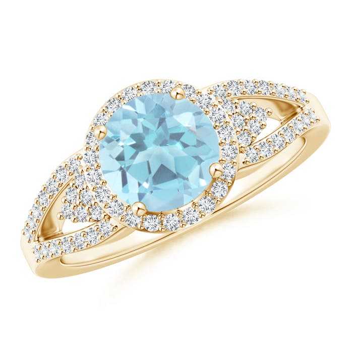 A - Swiss Blue Topaz / 1.86 CT / 14 KT Yellow Gold